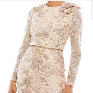 Mac Duggal Floral Lace Embroidered Mother of the Bride Gown Sz 6 BRAND NEW